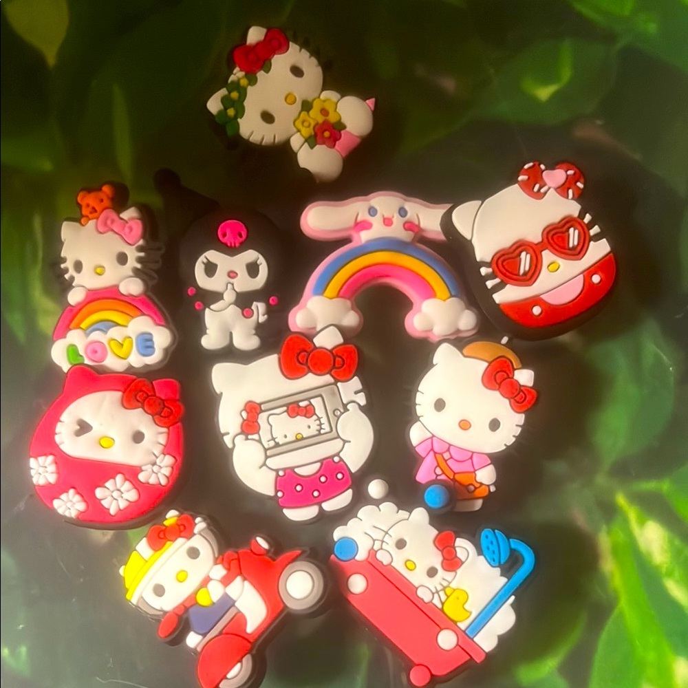 10 Hello Kitty Croc Charms Jibbit Shoe Charm